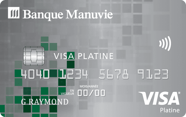Carte Visa Platine de la Banque Manuvie